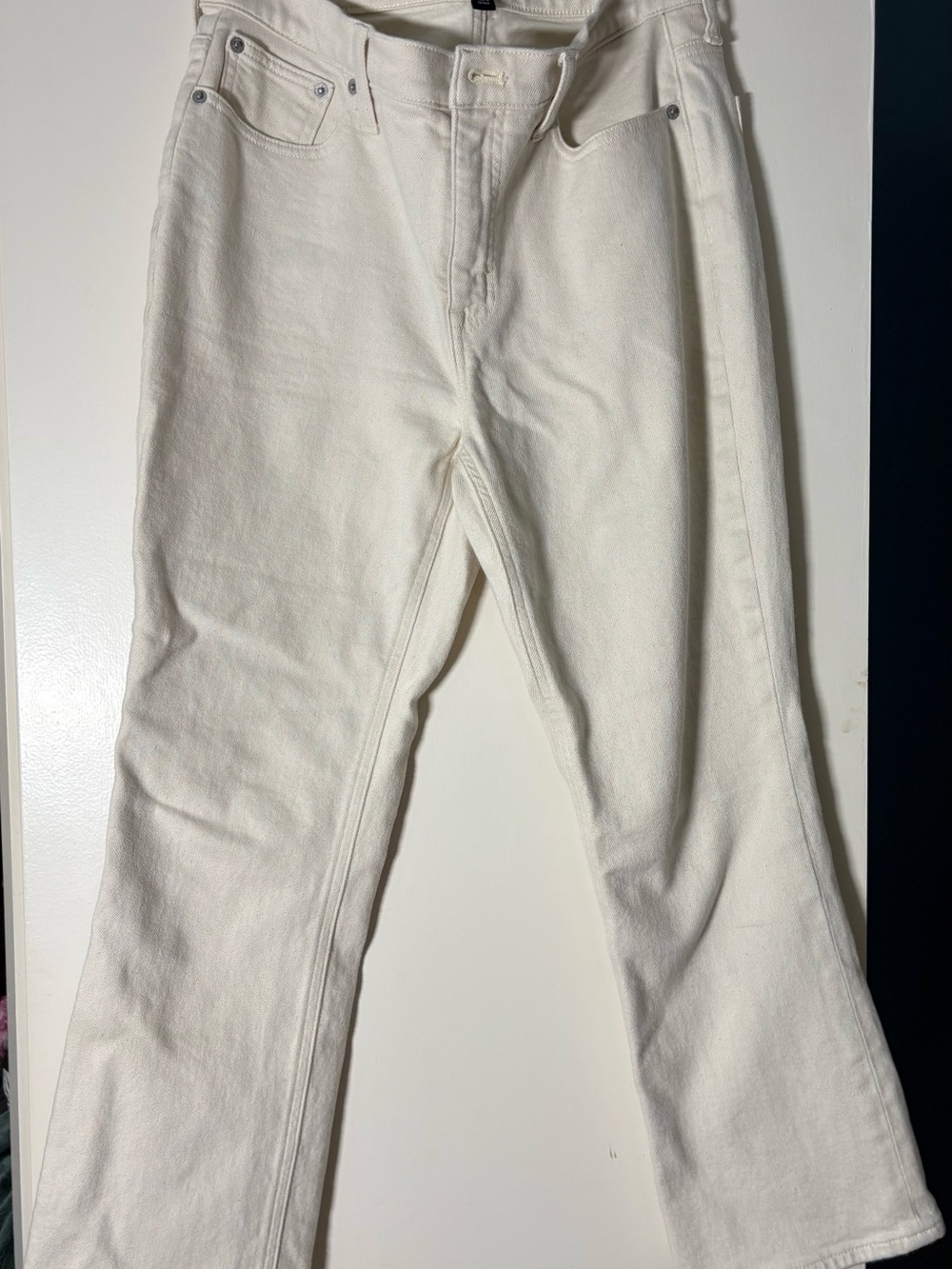 J. Crew Cream Flare Jeans